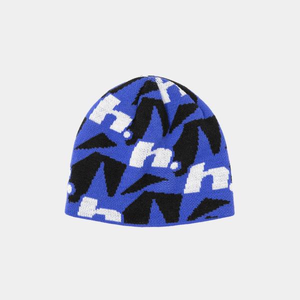 HUF H Star Repeat Skull Beanie - Ice Blue ハフ ビーニー ...