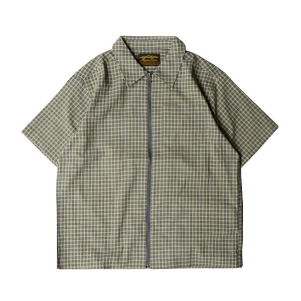 Hagerstown フルジップ チェッカー S/S シャツ グリーン メンズ レディース 半袖シャ...