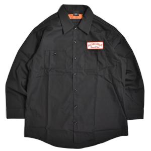 ハードラック POOL SERVICE L/S ボタンアップ シャツ ブラック｜rawdrip