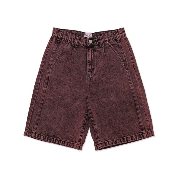 HODDLE Denim Bermuda Shorts Wine ワイン バギー ワイド デニム シ...