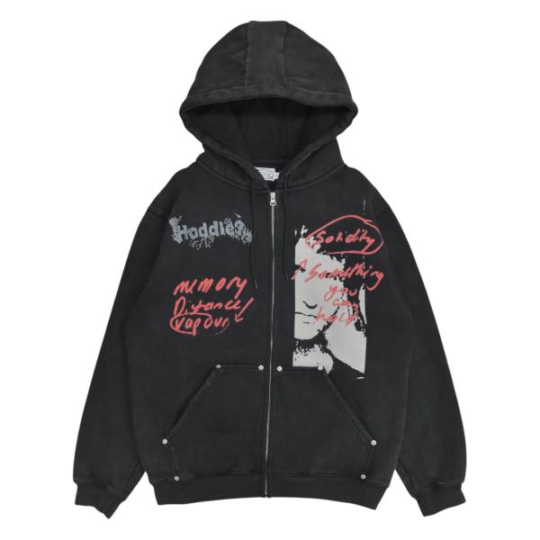 HODDLE HDL WIGNEY HOOD Range#23 Black ブラック パーカー ジッ...