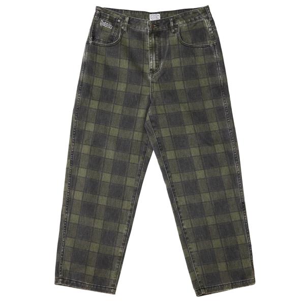 HODDLE Ranger Jeans Green Plaid グリーン チェック バギー ワイド ...