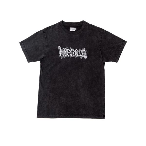 HODDLE Vison Logo Tee ブラックウォッシュ/ホワイト 半袖Tシャツ メンズ ホド...