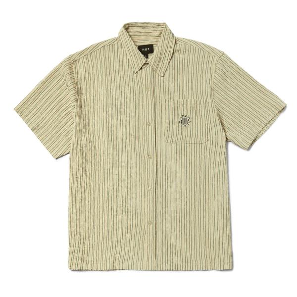 HUF Apollo Striped S/S Shirts - Natural メンズ レディース ...