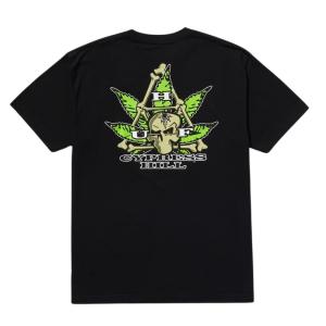 HUF x サイプレス ヒル サイプレス トライアングル Tシャツ ブラック メンズ レディース 半袖Tシャツ ハフ｜rawdrip