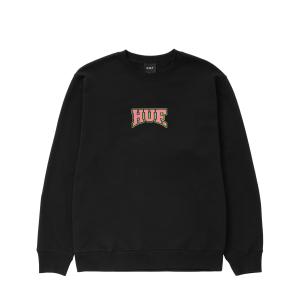 [SALE]HUF ホームチーム クルーネック スウェット ブラック  メンズ レディース トレーナー ハフ｜rawdrip