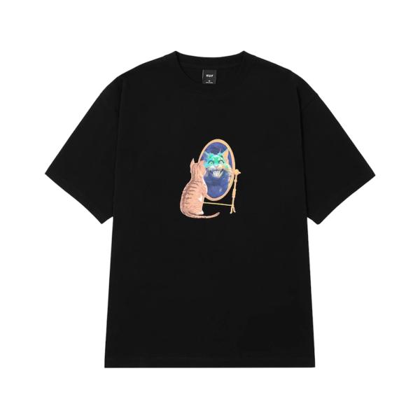 HUF MIRROR TEE Tシャツ ブラック メンズ レディース 半袖Tシャツ ハフ