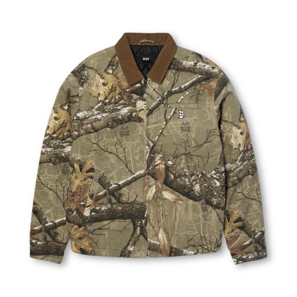 HUF×REALTREE MEGABLAST WORK JACKET Desert カモ アウター ...