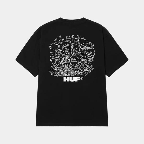 HUF WHAT A JUNGLE TEE - BLACK Tシャツ メンズ レディース 半袖Tシャ...