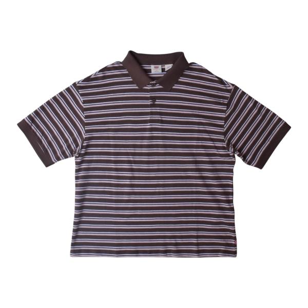 Levis Boxy Polo Giorge Stripe - Chocolate Martin リ...