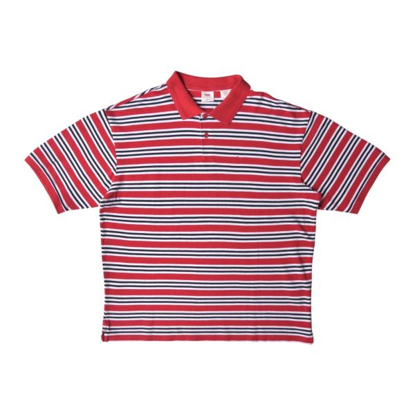 Levis Boxy Polo - Red Stripe リーバイス メンズ レディース 半袖ポロシ...