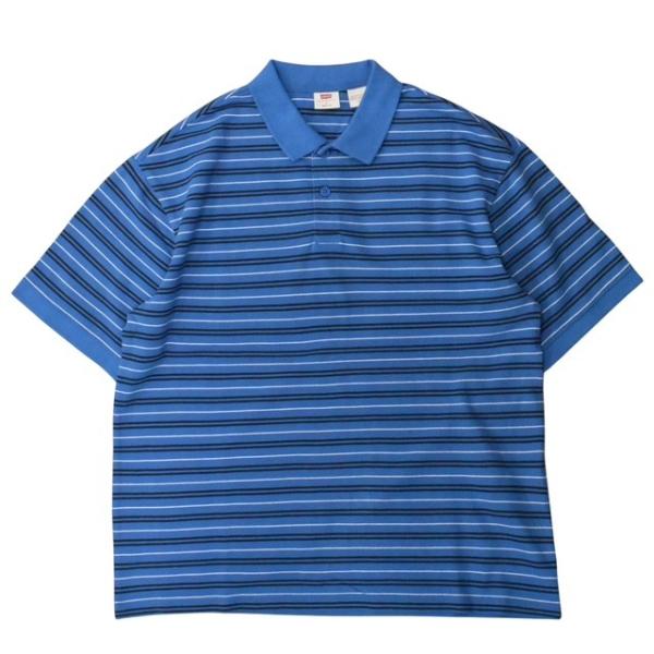 Levis Boxy Polo - Stripe Delft リーバイス メンズ レディース 半袖ポ...