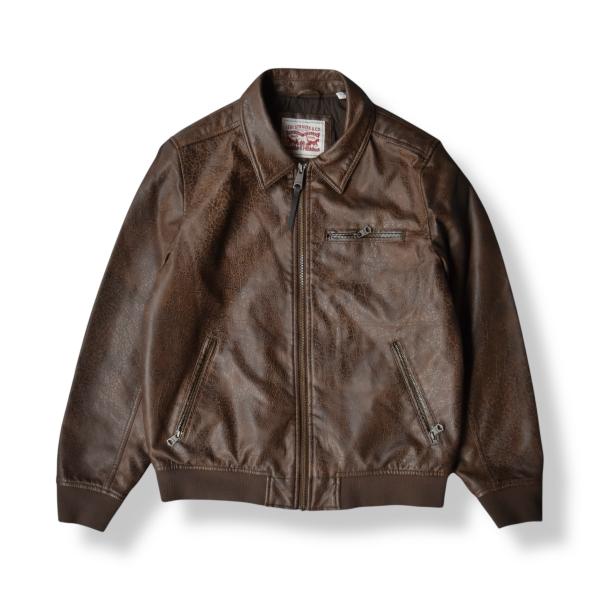 リーバイス PUレザー ボンバージャケット ライトブラウン ボア USAライン リーバイス