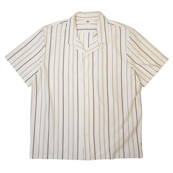 Levis Knit Camp Shirts - Bermont Stripe Egret リーバイ...