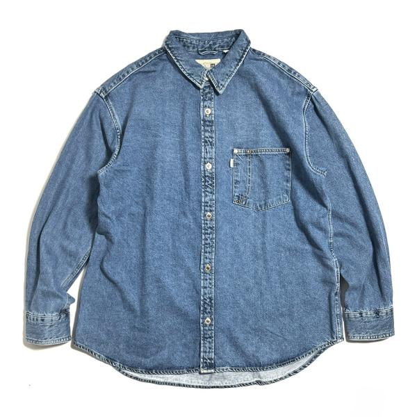 リーバイス シルバータブ オーバーサイズド デニム シャツ インディゴストーンウォッシュ  メンズ/...