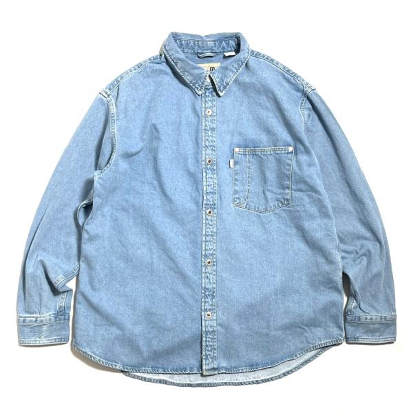 リーバイス シルバータブ オーバーサイズド デニム シャツ ミディアムインディゴ  メンズ/レディー...