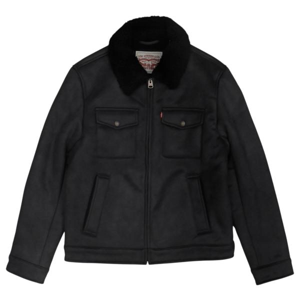 Levi's Zip Trucker Faux Jacket - Black リーバイス ボア ジャ...