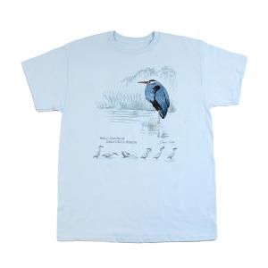 リバティグラフィックス Great Blue Heron S/S Tシャツ ライトブルー Liberty Graphics メンズ レディース｜rawdrip