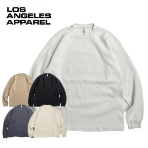 LOS ANGELES APPAREL L/S ガーメントダイ ロングスリーブ ヘビー サーマル クルーネック  メンズ/レディース/トップス/インナー/ロスアパ/無地｜rawdrip