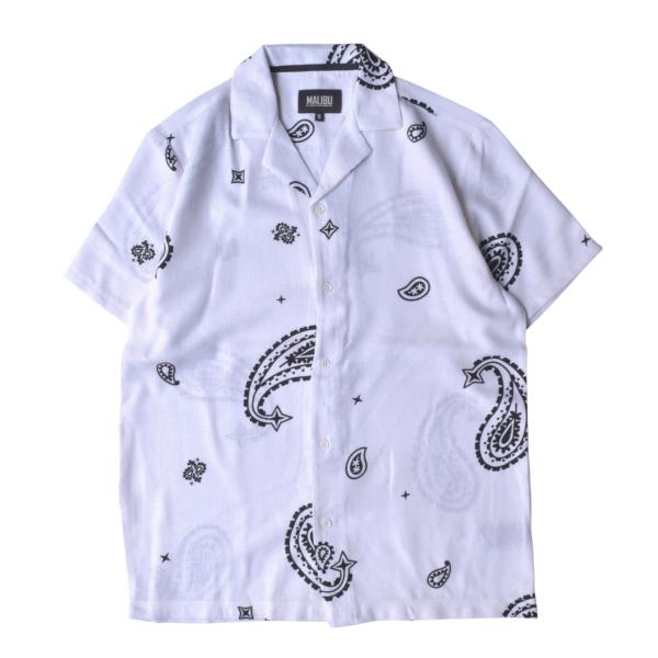 Malibu Paisley Shirt White/Black 半袖シャツ ペイズリー メンズ レ...