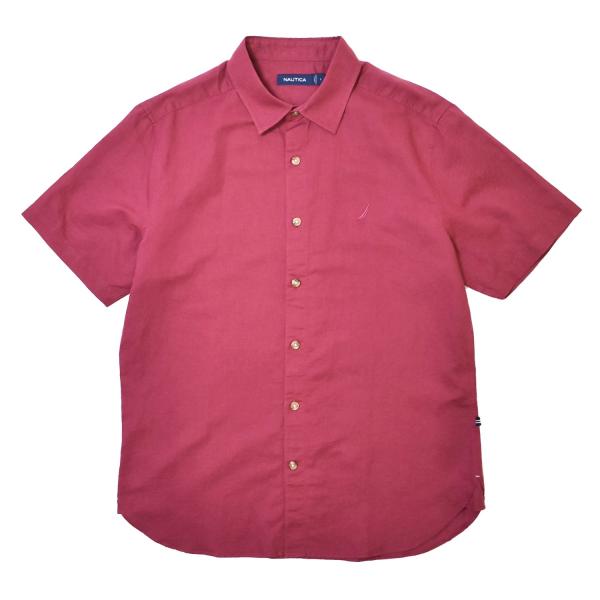 Nautica S/S Linen Shirts Red ノーティカ  半袖シャツ リネン メンズ ...