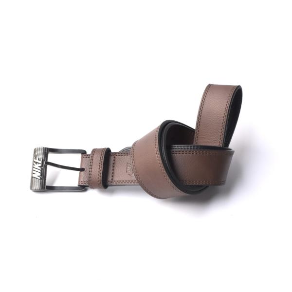 NIKE レザーベルト ブラウン メンズ レディース US規格 海外モデル ナイキ