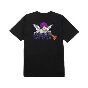 OBEY BABY ANGEL S/S Tシャツ ブラック メンズ レディース 半袖 OBEY｜rawdrip