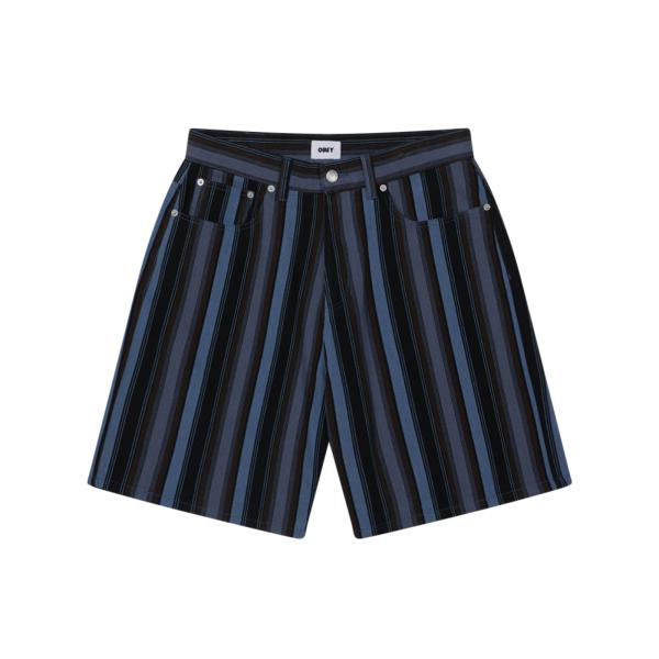 OBEY オベイ Baja Stripe Baggy Shorts BKM メンズ レディース デニ...