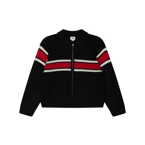 OBEY オベイ BERNARD ZIP UP SWEATER - BLACK メンズ レディース ...