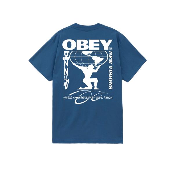 OBEY BIZZARE NEW S/S Tシャツ HARBOR BLUE メンズ レディース 半袖...