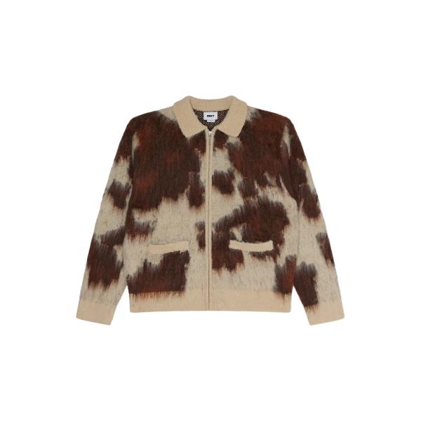 OBEY オベイ ニット Cow Pattern Zip Sweater Cow Multi カウ ...