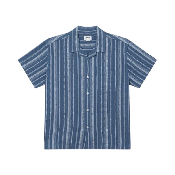 OBEY HUGH SS SHIRT - DULL BLUE MULTI メンズ レディース 半袖シ...