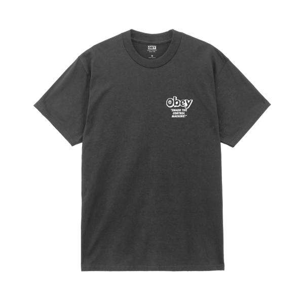 OBEY Smash The Control Tee - Vintage Black メンズ レディ...