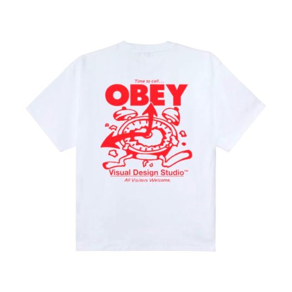 OBEY TIME TO CALL HEAVYWEIGHT T-SHIRT - WHITE  メンズ...