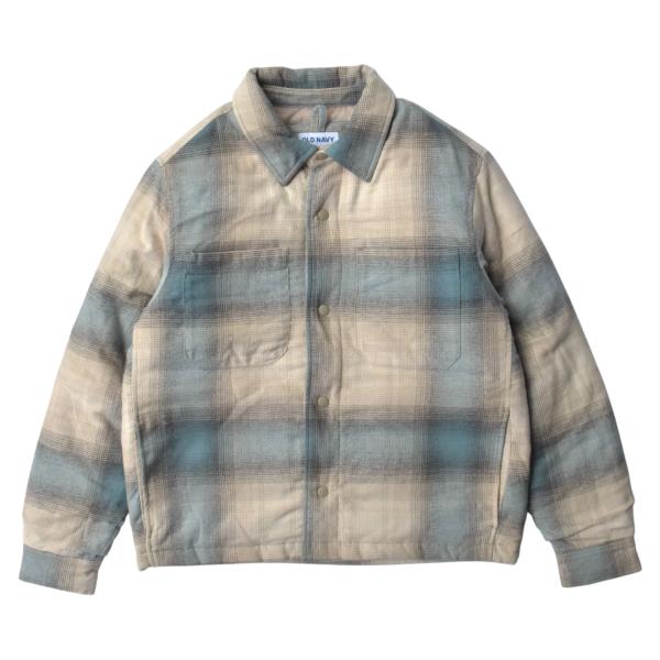 Old Navy Flannel Jacket - White Plaid オールドネイビー フラン...