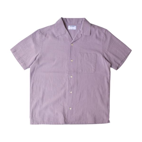 Old Navy S/S Stripe Shirts - Purple オールドネイビー メンズ レ...