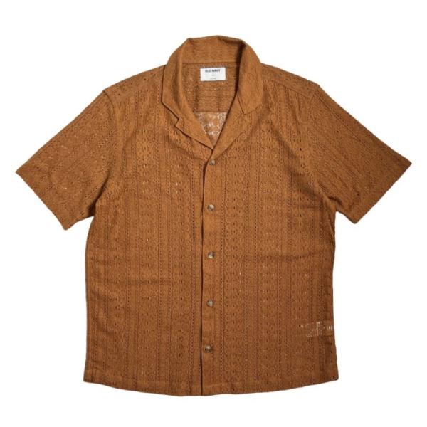 オールドネイビー メッシュ キャンプ シャツ カッパーペニー Old Navy 半袖シャツ メンズ ...