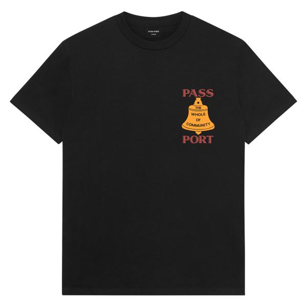 Pass~Port Communal Bell Tee Black ブラック メンズ レディース 半...