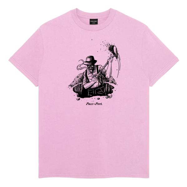 Pass~Port Tシャツ Dig Tee Light Pink メンズ レディース 半袖 ショー...
