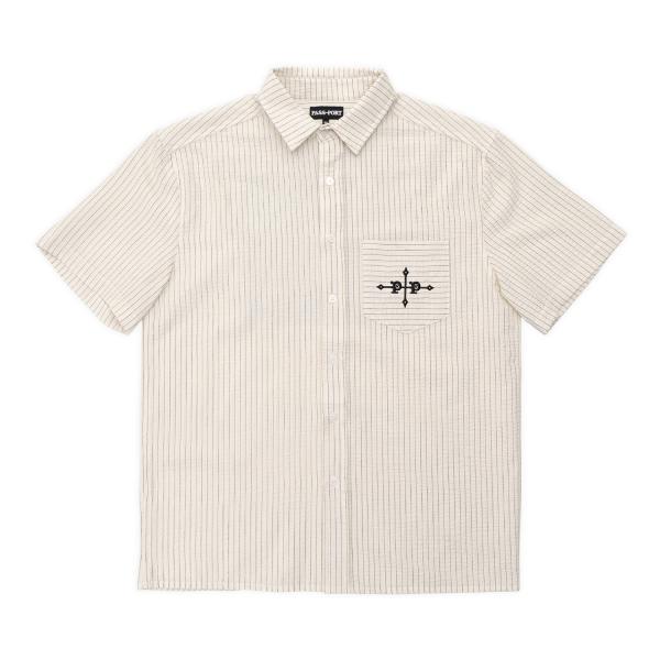 PASS~PORT 半袖 ストライプ シャツ Gauntlets Workers S/S Shirt...