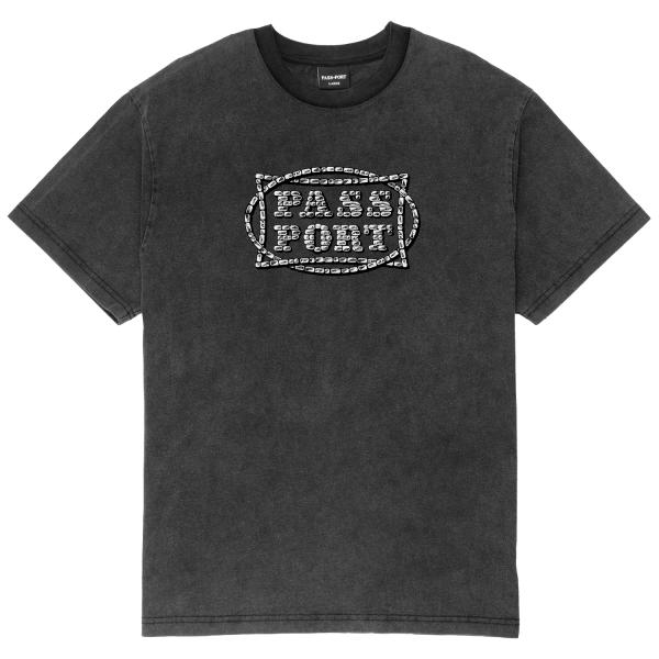 Pass~Port Stone Circle Tee Washed Black ブラック メンズ レ...