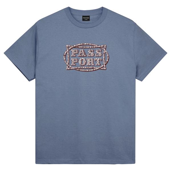 Pass~Port Stone Circle Tee Washed Out Blue ブルー メンズ...