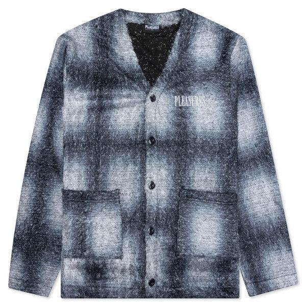 PLEASURES スプレイ カーディガン ブルー
