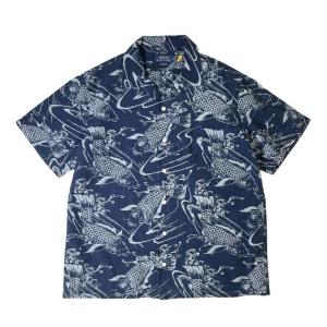 ポロ ラルフローレン S/S クラシック フィット コイプリント コットン リネン シャツ マルチ メンズ 半袖シャツ 鯉 和柄 US規格｜rawdrip