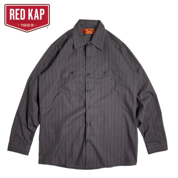 [SALE]RED KAP ロングスリーブ ストライプ ワーク シャツ SP10  メンズ レディー...