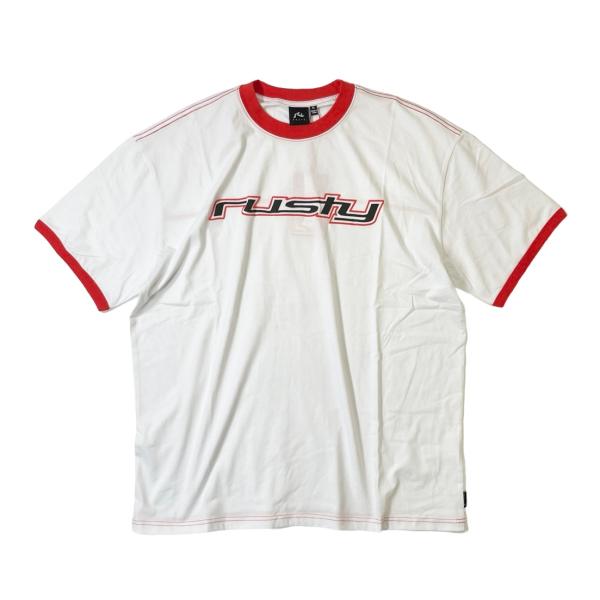 ラスティ Dead リンガー ショートスリーブ Tシャツ ホワイトｘレッド メンズ レディース Ru...