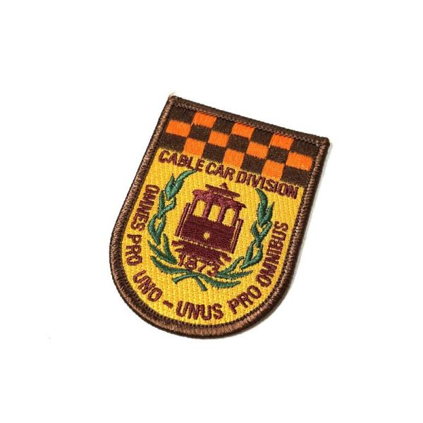 サンフランシスコ スーベニア パッチ ワッペン ブラウンｘオレンジ SF Cable Car Div...