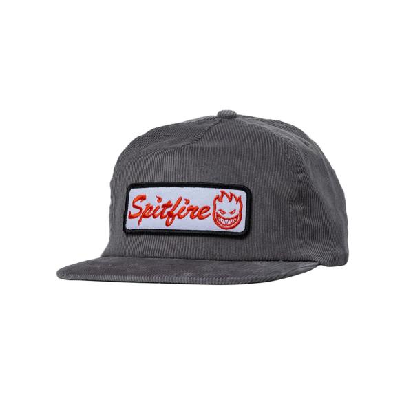 Spitfire Courier Patch Snapback Hat - Charcoal/Whi...