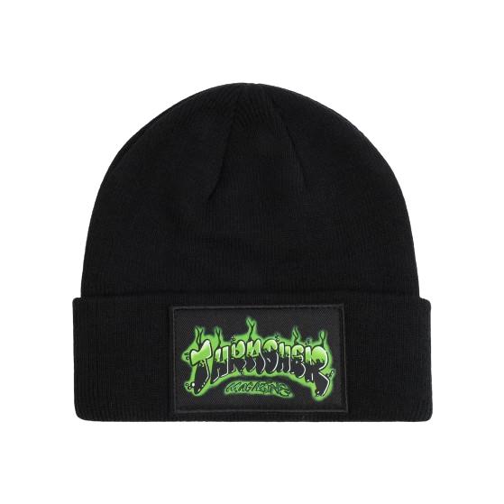 THRASHER エアーブラッシュ パッチ ビーニー ブラック  メンズ レディース ニット帽 ニッ...