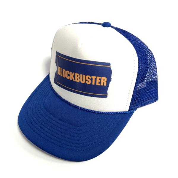 TRUCKER HAT USA ブロックバスター ビデオ メッシュキャップ ロイヤル/ホワイト